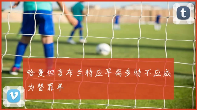 哈曼坦言布兰特应早离多特不应成为替罪羊